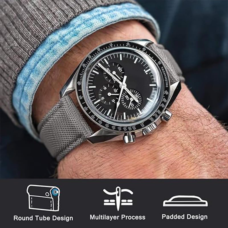 Ritche حزام ساعة ريتشي من قماش الشراع مع نظام إطلاق سريع متوافق مع ساعات تيمكس / سيكو / فوسيل / سيتيزن للرجال والنساء، 20 مم، قماش شراع، بدون أحجار كريمة - Image 3