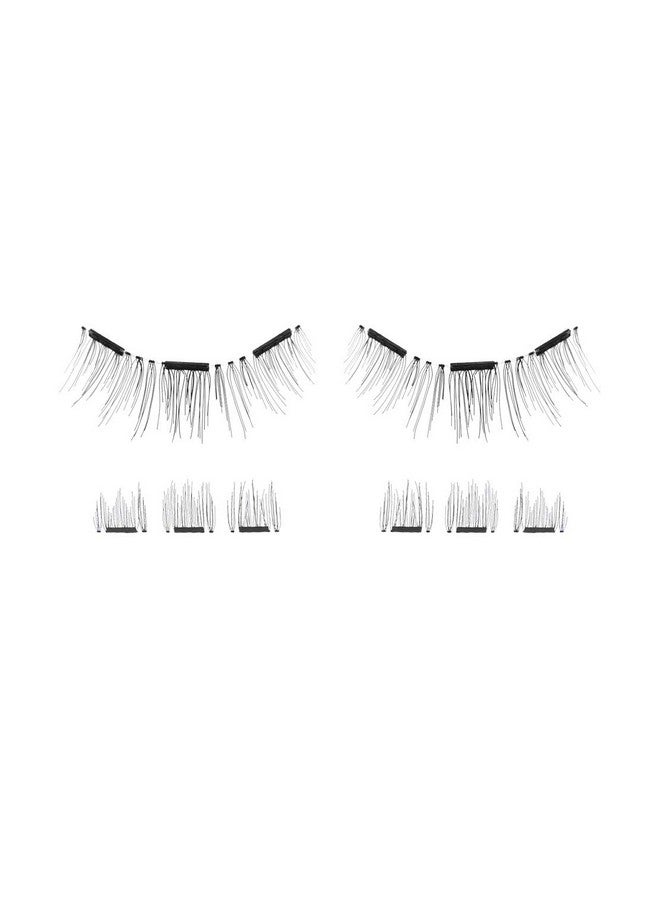 Lash'd Up Magnetic Eyelashes Without Eyeliner 3 Magnets (Can also be worn as Dual Magnets) Full Eye Snap-on Set Soft Faux Silk Vegan (Very Natural) - Image 2