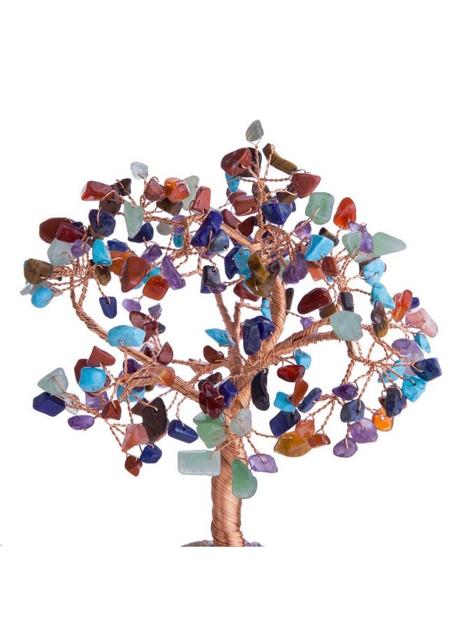 mookaitedecor mookaitedecor Colorful Crystal Tree Tumbled Stones, Pebble Base Money Tree Reiki Healing Crystals Feng Shui Home Decor 7"-8"  - Image 3