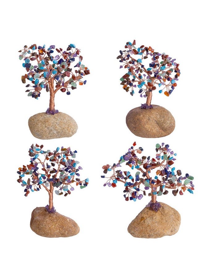 mookaitedecor mookaitedecor Colorful Crystal Tree Tumbled Stones, Pebble Base Money Tree Reiki Healing Crystals Feng Shui Home Decor 7"-8"  - Image 4