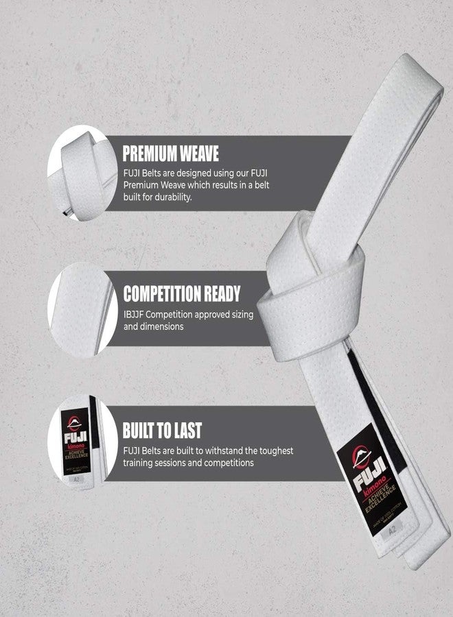 فوجي حزام فوجي بي جيه جيه - حزام رتبة الجيو جيتسو البرازيلي الأصلي (أبيض، A5) - Image 4