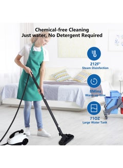 Sharpdo Steam Cleaner, 2000W Steam Mop with 18 Accessories, 5 Bar Steam Pressure Powerful Multipurpose Portable Steamer for Cleaning, for Multi-Purpose and Multi-Surface Floors, Window, Floor, Kitche, Bathroom, Car  - Image 2