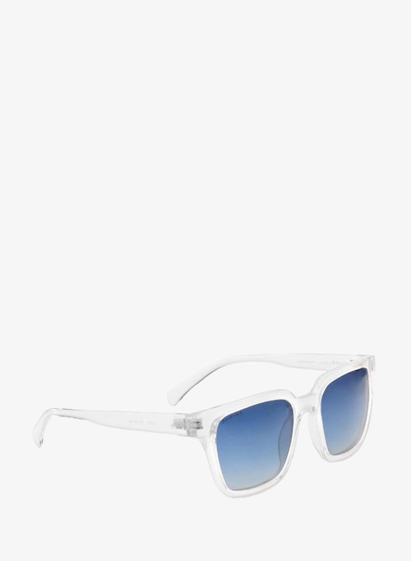 fastrack Polarized Sunglasses Clear Crystal Frame Blue Mirror Lens 51.4mm  - P494BL9PV - Image 1