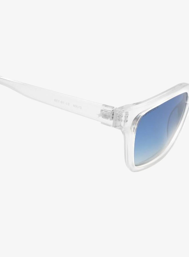fastrack Polarized Sunglasses Clear Crystal Frame Blue Mirror Lens 51.4mm  - P494BL9PV - Image 5