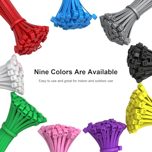 Baomain 100-Pack 8 Inch Self-Locking Nylon Cable Zip Ties, Heavy-Duty and Multi-Purpose (0.18" Width, 50LBS Tensile Strength), Indoor and Outdoor Use for Home, Office, Garden, Workshop,Gray - Image 5