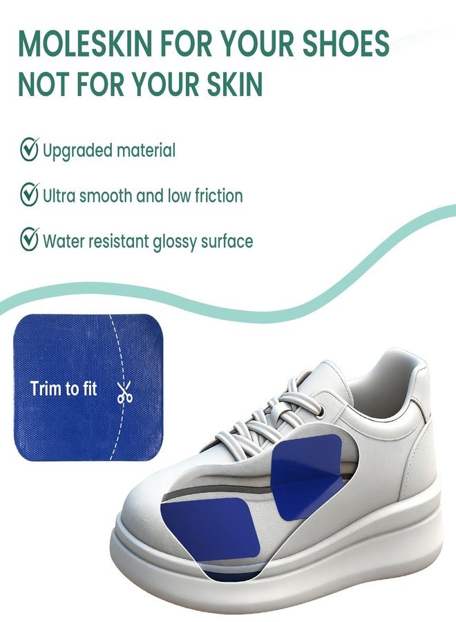 Welnove Blister Prevention Patches, 25 Sheets Moleskin for Shoes (Not for Skin), Protects Tender Areas from Friction, Glossy Blue - Total 1.79 sq ft - Image 2