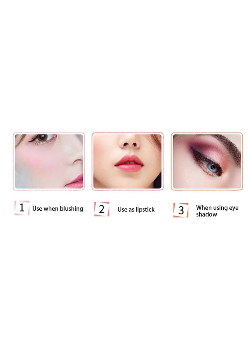 Huitich Petal Soft Glow: High-Pigment Baby Pink Cream Blush Stick with Brush Nearly Rose - Image 4