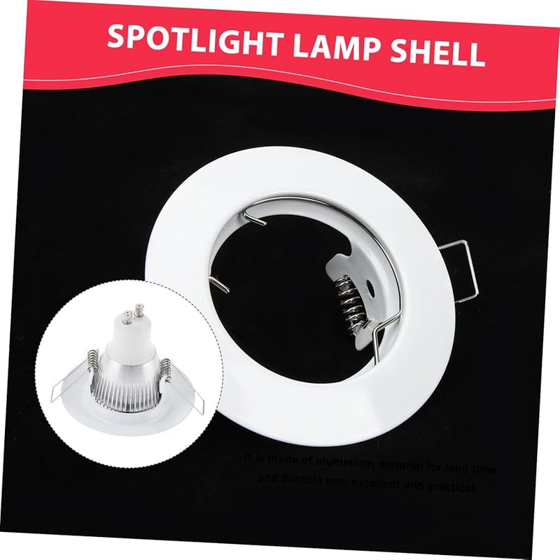 2Pcs White Recessed Trim Ring with Clip Decorative Light Cover for Kitchen Bedroom Hallway - Image 5