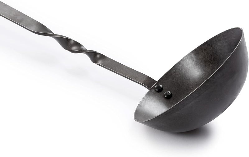 Barebones Grill Ladle with Hand-Tooled Wooden Handle - Image 5