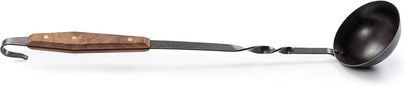 Barebones Grill Ladle with Hand-Tooled Wooden Handle - Image 3