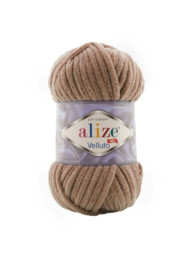 ALIZE Velluto Polyester Yarn 329 Brown