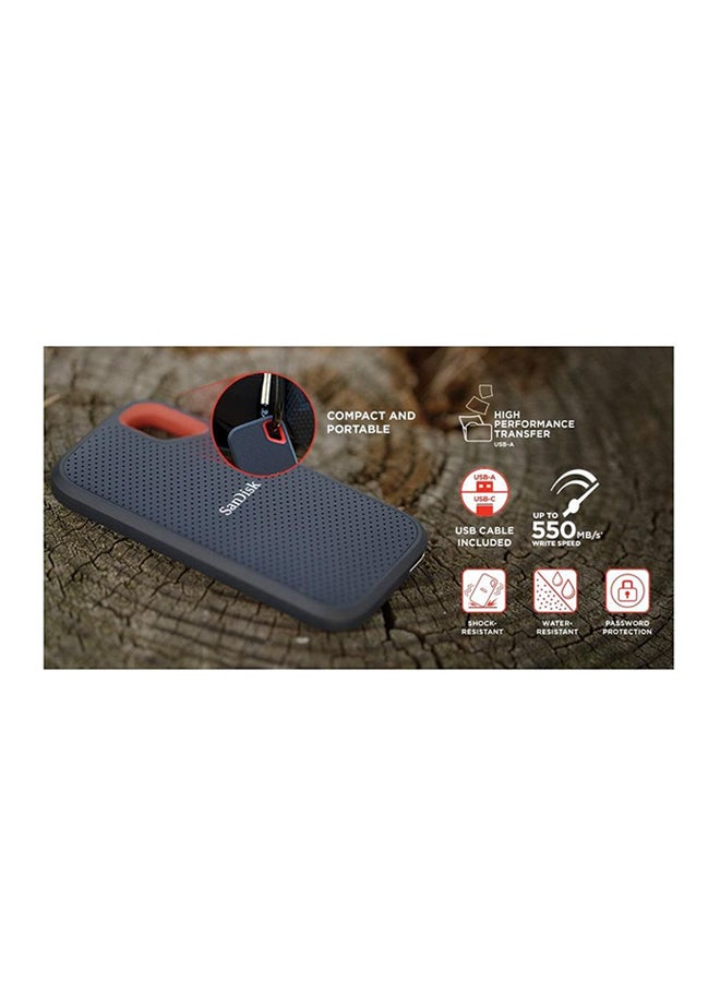 Sandisk 1TB Extreme Portable SSD High Speed Transfers With Up To 1050MB/s Read Speed  USB Type-C USB 3.0, 2.0, 3.2 Gen 2 Sdssde61 1T00 G25