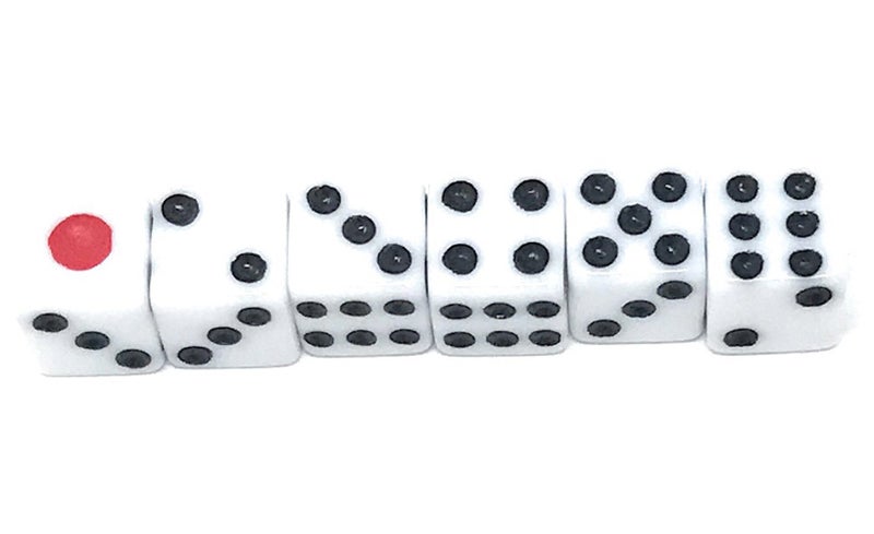 Gocomcom 100pcs 8mm White Dice with Black Pips Dots for Board Games, Activity, Casino Theme, Party Favors, Toy Gifts by Gocomcom - Image 5