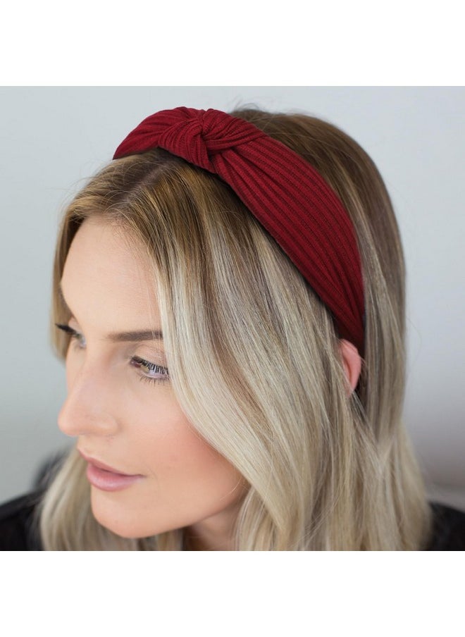 DRESHOW DRESHOW 8 Pack Knotted Headbands for Women Wide Turban Headband Yoga Exercise Ribbing Hair Hoop Hair Bands Accessories  - Image 4