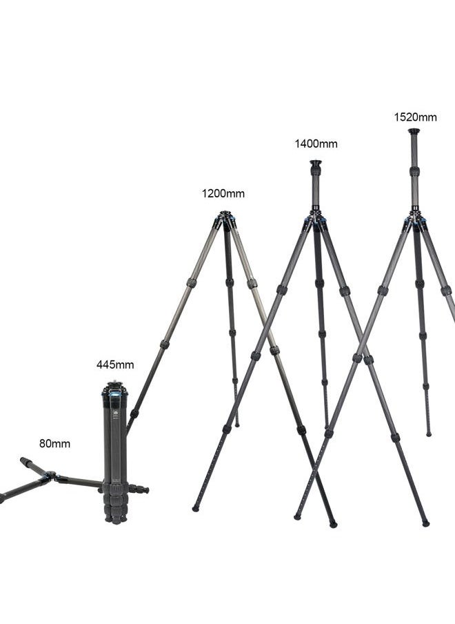 sirui SIRUI AM-284 Carbon Fiber Tripod with Two-Section Carbon Fiber Center Column, Max Height 59.8″, Max Load 15kg (AM284+SL200)  - Image 3