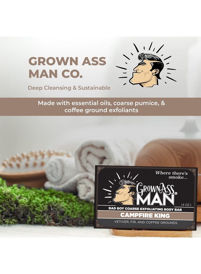 Grown Ass Man Co. Body Bars (Campfire King (Coarse Exfoliant) 3Pack)  - Image 4
