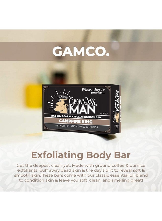 Grown Ass Man Co. Body Bars (Campfire King (Coarse Exfoliant) 3Pack)  - Image 3