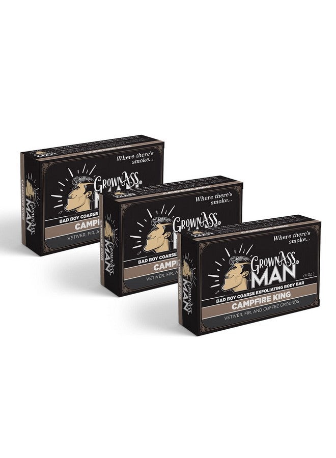 Grown Ass Man Co. Body Bars (Campfire King (Coarse Exfoliant) 3Pack)  - Image 1