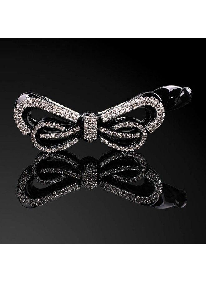 Beaupretty 3Pcs Banana Hair Clip Rhinestones Butterfly Heart Shape Ponytail Holder Hair Claw Banana Hair Comb For Women(Mixed Color) - Image 4