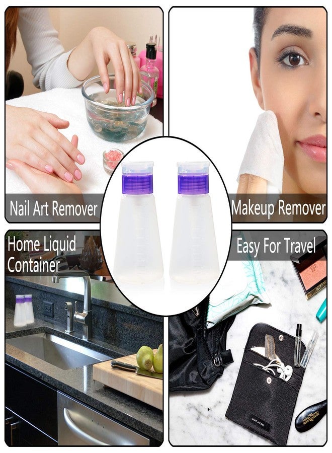 Jiulory Acetone Pump Dispenser Push Down Pump Dispenser Lockable Alcohol Dispenser Bottle 2 Packs 180ml One-Touch Pump Dispenser Empty Bottle For Alcohol,Acetone,Nail PolishToner ect. (2 packs 180ml) - Image 4