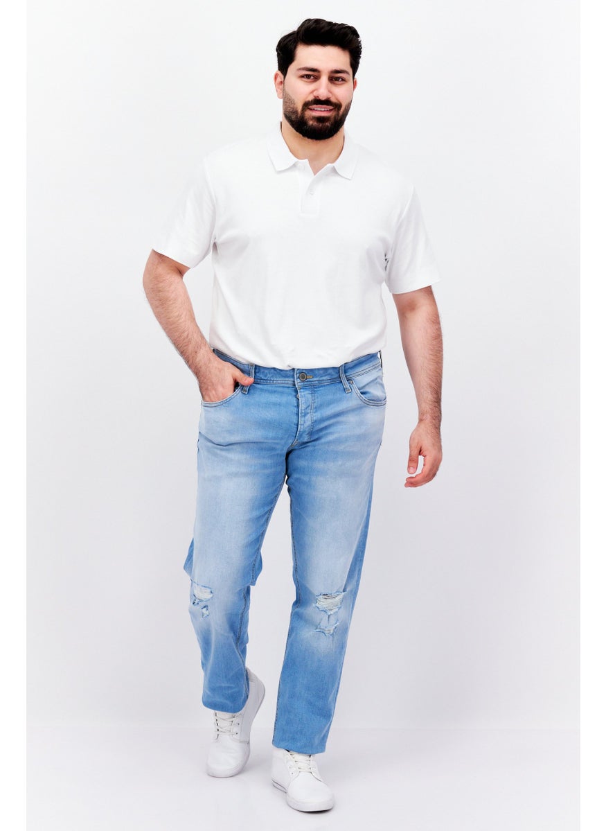 Men Regular Fit Rip Stretchable Denim Jeans, Wash Blue - pzsku/ZA21E095F6A6A44D99FCDZ/45/_/1734963296/da161379-5824-45ae-bdaa-d1b252311b3e