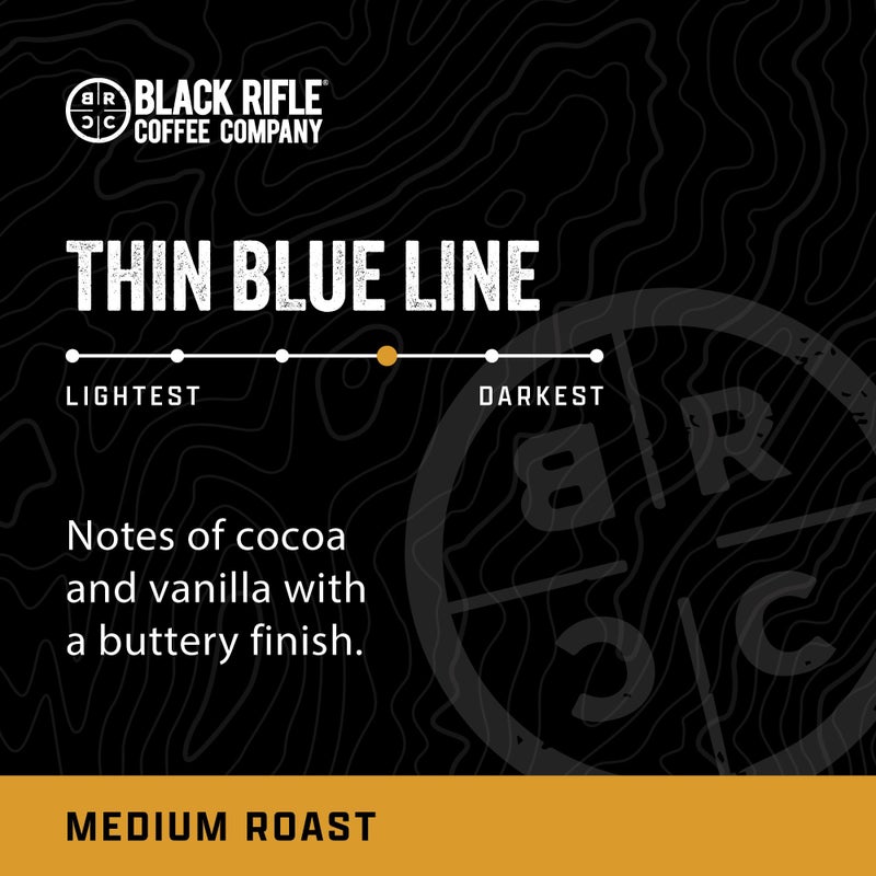 Black Rifle Coffee Company Thin Blue Line, 12 Count, Medium Roast K Cups - Single Serve K Cups Coffee Pods - Kcup Pods Compatible with Keurig 1.0 & 2.0 - Made from Arabica Beans - Image 2