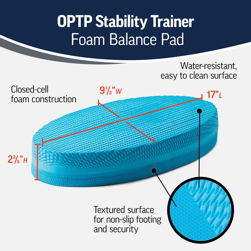 OPTP Stability Trainer â€“ Large Foam Balance Pads for Physical Therapy, Fitness, Pilates, Yoga, and Dance - Closed Cell Foam Pad for Exercise Balance Pad Workouts - Latex Free - Image 4