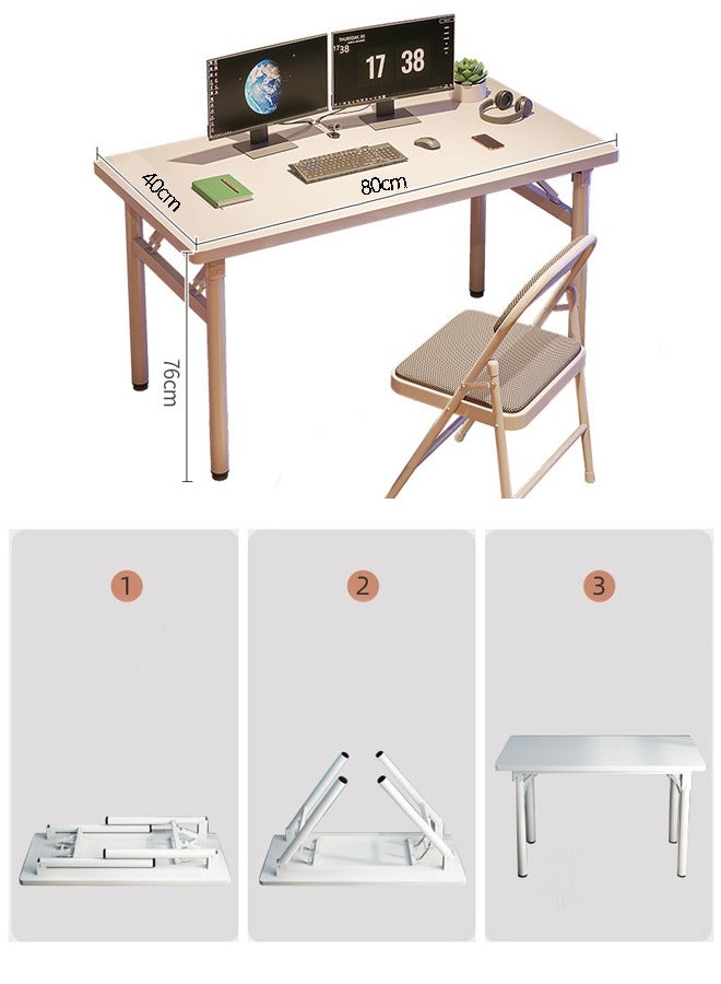 إسكدنيا مكتب الطي الكتابة جدول الكمبيوتر غرفة المعيشة مكتب المنزل بدون تجميع مكتب الدراسة جدول قابل للطي للأماكن الصغيرة - Image 3
