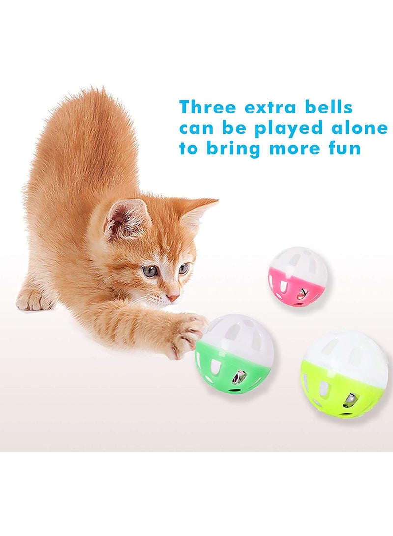 A.M Cat Toys 3 Towers Roller Tracks With Three Colorful Balls Interactive Kitten Fun Mental Exercise Puzzle Toys - Image 5