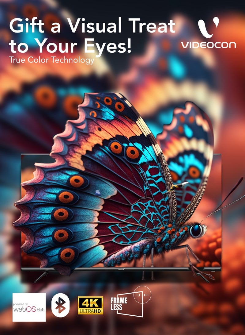 VIDEOCON 58 inch Edgeless 4K UHD Powered by WebOs Hub with Magic Remote, Apple AirPlay, Bluetooth-Latest Model 2025 E58ELWO1100 black - Image 3