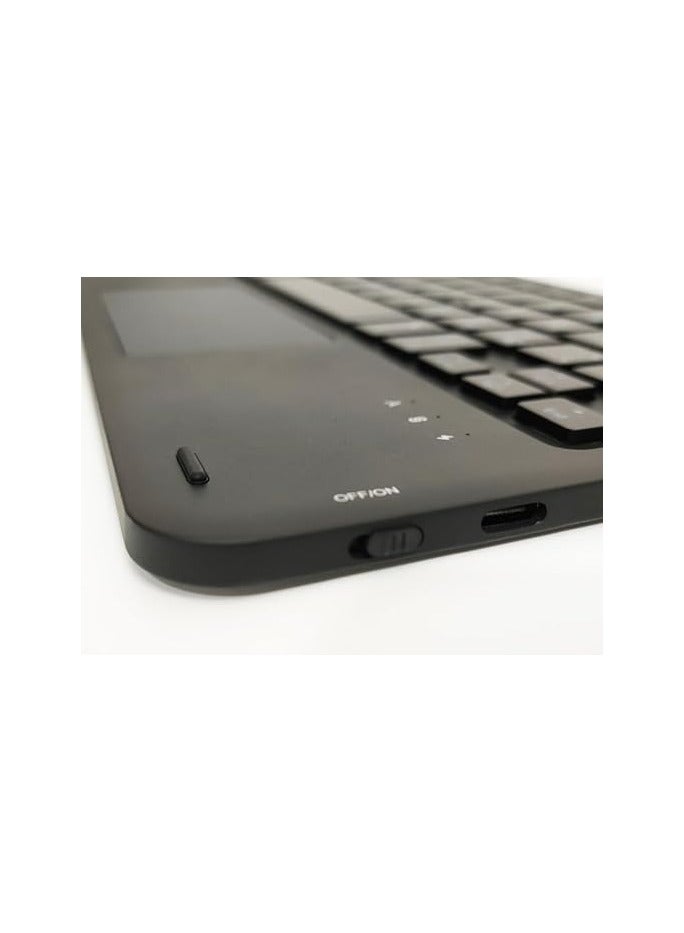 عام محفظة لوحة مفاتيح Pad متوافقة مع Huawei MatePad 2023 بحجم 11.5 بوصة، مزودة بلوحة مفاتيح لمسية مغناطيسية قابلة للإزالة وไรسل، مع إضاءة خلفية ملونة. - Image 4