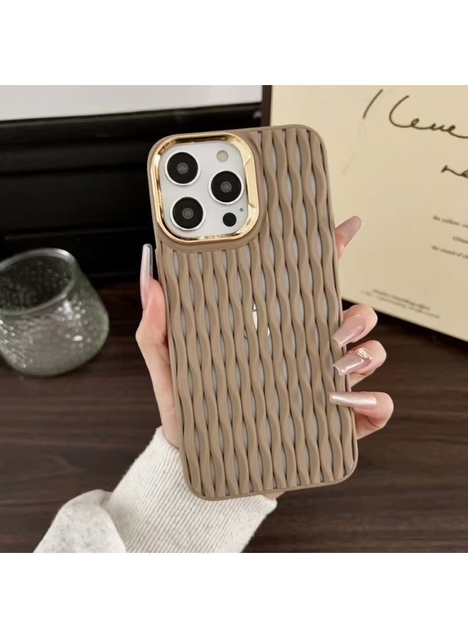 Temu Breathable, heat-dissipating interlocking pattern iPhone case; soft, non-slip silicone case; shockproof and scratch-resistant cover; compatible with iPhone 13 Pro