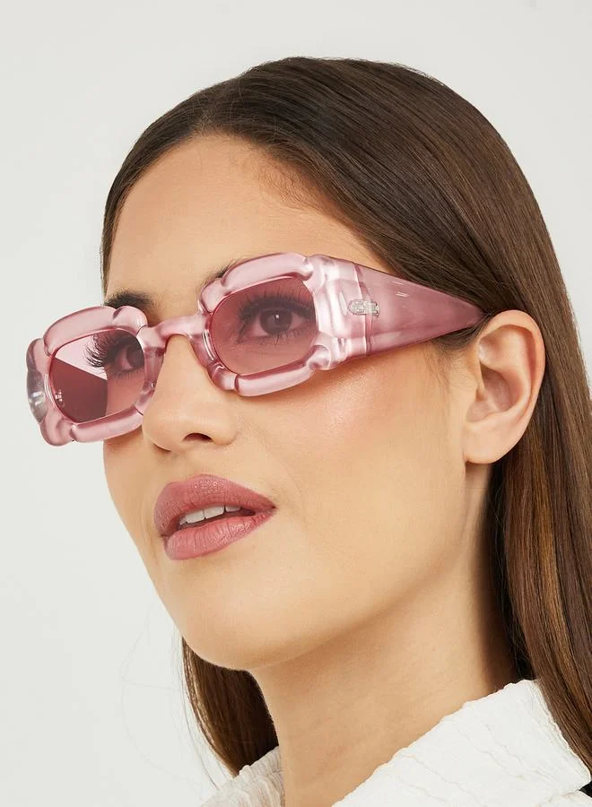 ستايلي Vintage Full Rim Sunglasses with Wide Arm Temple