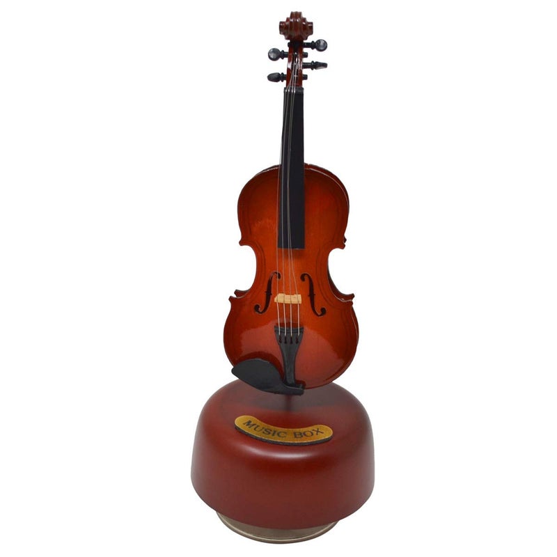 KingPoint KingPoint Violin Music Box with Rotating Musical Base Instrument Miniature Creative Artware Gift 