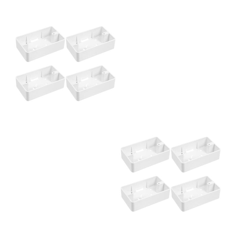8 Pcs Electrical Outlet Box Weatherproof Mount Plug And Receptacle Protector 2-Gang Junction Box For Switches Home Improvement - Image 1