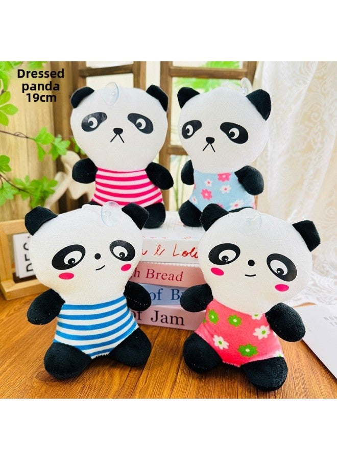 Plush Toy Wedding Throw Event Celebration Gift Doll Internet Celebrity Pendant 7 Inch 20cm Doll Machine Doll-Specifications:Dressed Panda 21cm-Color:Simple 7 Inch ]