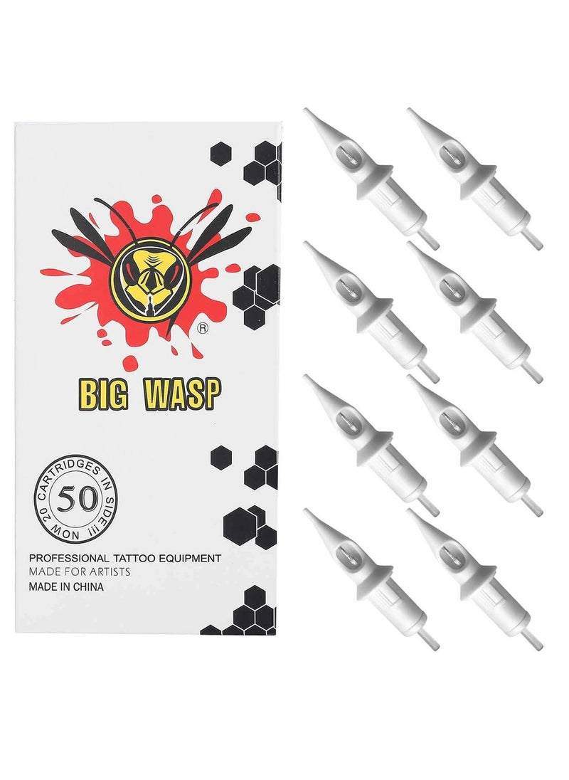 BIGWASP BIGWASP 50pcs Assorted Disposable Tattoo Needle Cartridges Round Liner Mixed 3RL 5RL 7RL 9RL 11RL (50pcs #12 Standard RL)  - Image 1