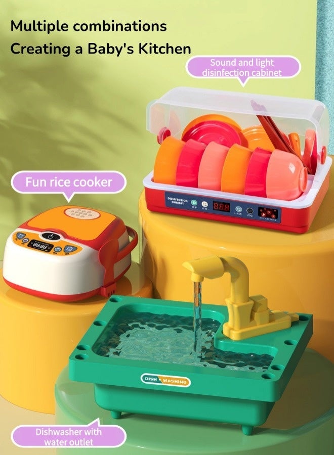 66 Pcs Pretend Kitchen Toy, Realistic  Kitchen Plastic Miniature Play Toy Set,  Kitchen Accessories Toy with Cooking Utensils, Non-toxic Material, Preschool Learning Education Toys for Toddlers, Learning Gift for Girls Boys Kids (Red) ﻿ - Image 5