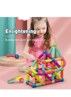 ماركة غير محددة بوكس من مجموعة عصي وكرات وقضبان مغناطيسية من TOYS-EGYPT، مكعبات وعصي بناء وألعاب تكديس تعليمية للأطفال الأولاد والبنات 36 قطعة  - Image 3