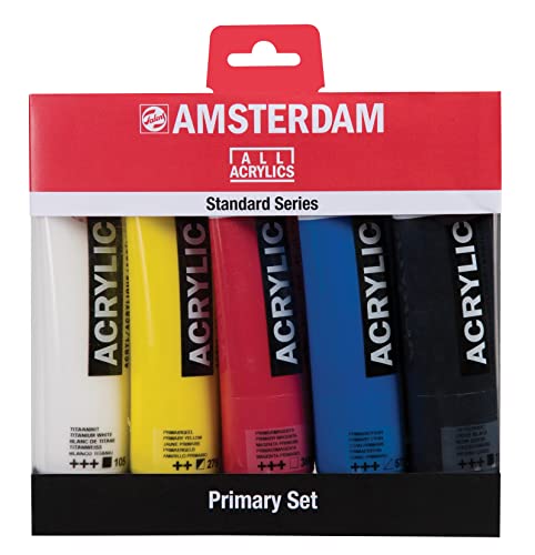 Amsterdam Standard Series acrylics primary set 5x 120 ml - Image 5