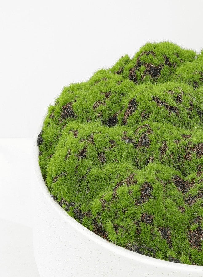 NAHARO New Moss Bowl, Handmade Ceramic Bowl. 11" Artificial Moss Bowl Centerpiece for Home Decoration, Living Room, Office - Image 3