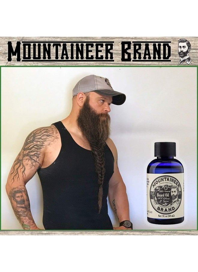 mountaineer brand - Ountaineer Brand Beard Grooming Care Kit For Men ; Beard Oil (2Oz) Conditioning Balm (2Oz) Wash (4Oz) And Brush ; Mens Mustache Growth Kit Essential Beard Kit For Men ; Wv Citrus & Spice Scented - Image 1