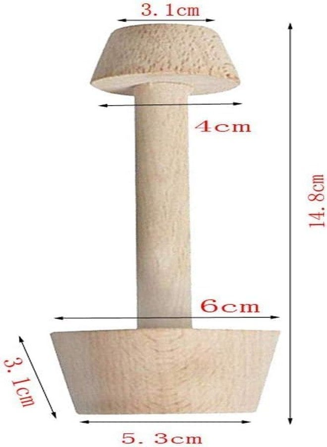 aoukoslt Tart Tamper - Double Side Wooden Egg Mold DIY Cake Pastry Pusher for Kitchen Party Baking Tools, Pie and Quiche Pans - Image 2