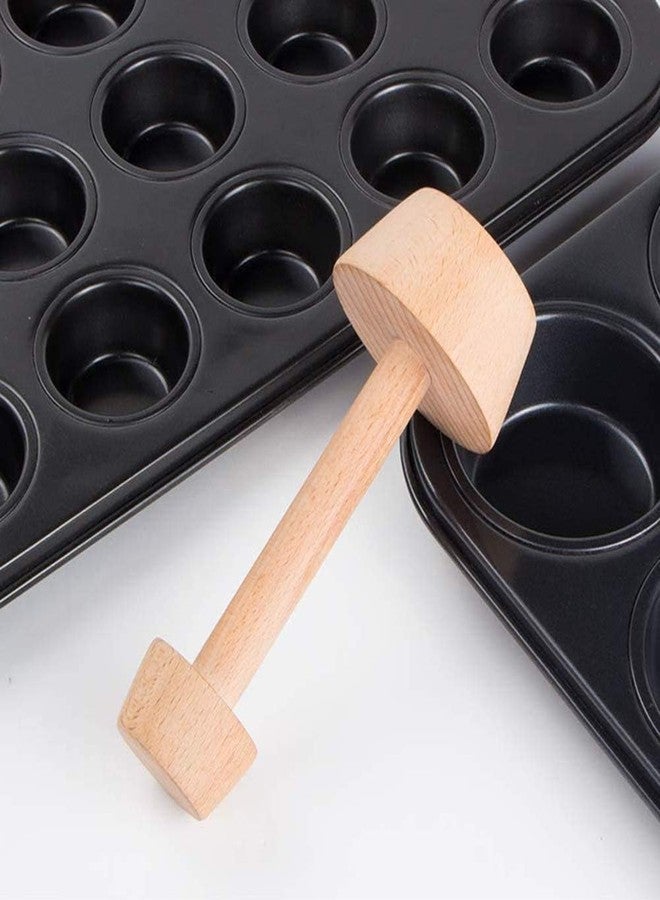 aoukoslt Tart Tamper - Double Side Wooden Egg Mold DIY Cake Pastry Pusher for Kitchen Party Baking Tools, Pie and Quiche Pans - Image 3