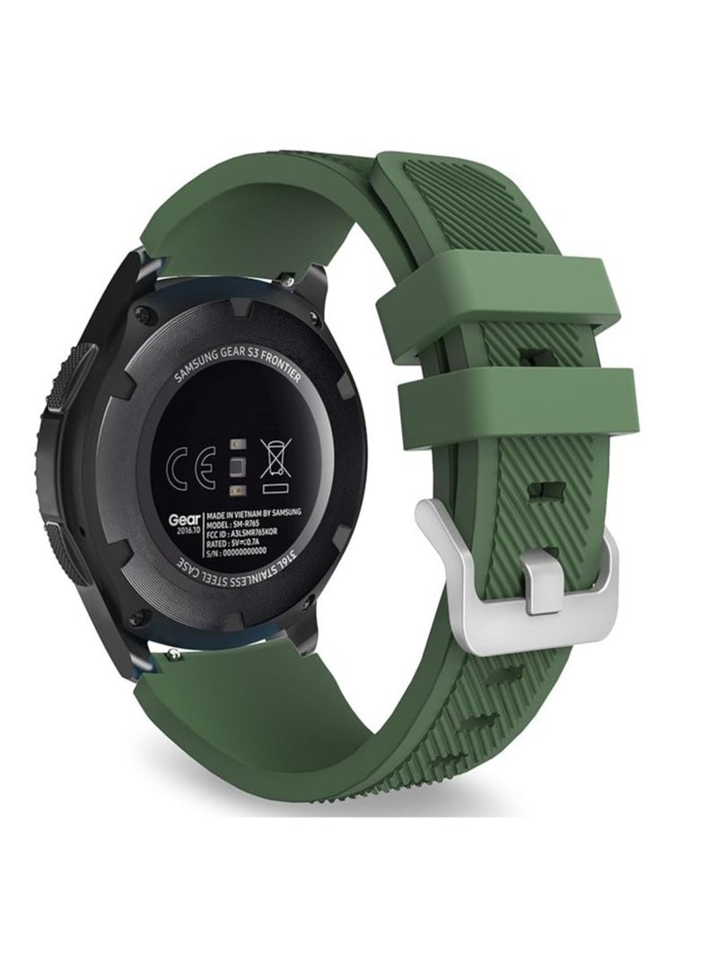 ten.tech Silicone Sport Band 22MM Strap For Samsung Galaxy Watch 3 45mm/Watch 46mm/Gear S3/Huawei watch GT5 GT4 GT3 46MM/Watch 3&4/3&4 Pro/GT2E/GT2 Pro/GT GT2 46MM/Amazfit GTR 4/3/3 Pro/2/2e - Image 1