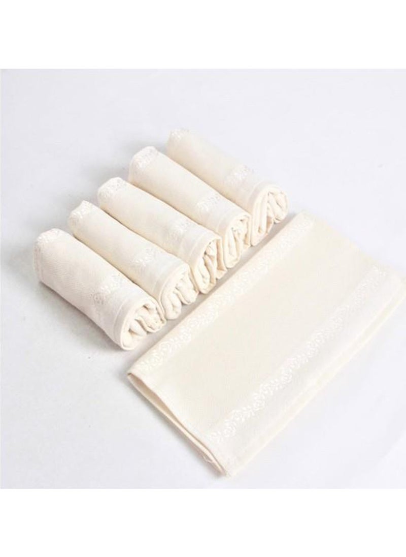 FIESTA Etamin Kitchen Towel 30*50 6pcs Cream  - Image 2