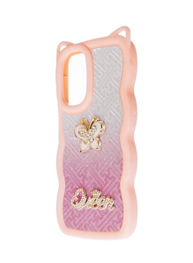 Glitter Plastic Back Cover For Oppo A54 4G, Multi Color - Image 3