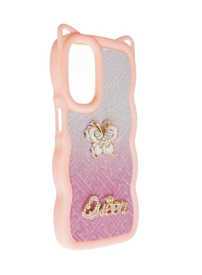 Glitter Plastic Back Cover For Oppo A54 4G, Multi Color - Image 2