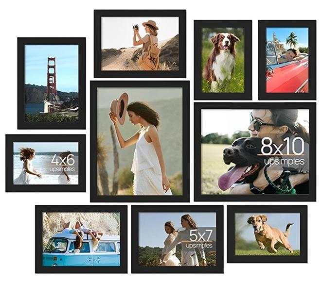 10 Pack Picture Frames for Wall Decor Living Room, Multi Sizes 4x6, 5x7, 8x10 Photo Frames for Room Decor and Wall Art, Classic Black Home Decor Frames - Image 1