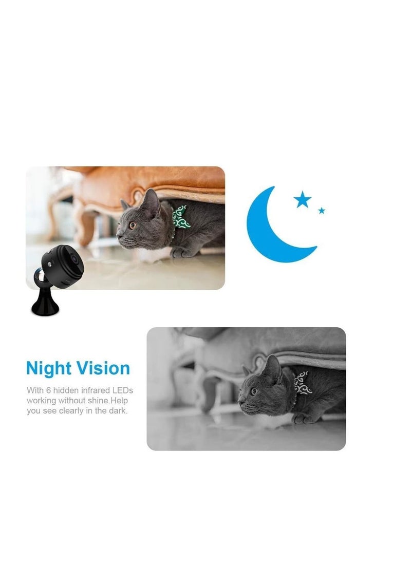 Generic - Mini WiFi Camera A10 Mini Camera APP Remote Monitoring Home Security 1080P Camera Infrared Wireless Camera Home Camera with Indoor and Outdoor Motion Detection - Image 1